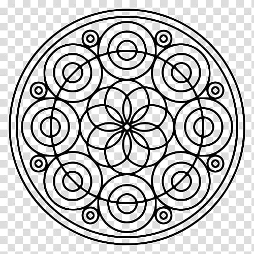 Mandala Coloring book Circle Drawing Celtic knot, radial pattern transparent background PNG clipart
