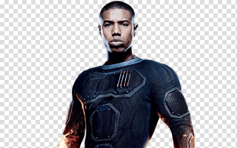 man wearing black top illustration, Michael B. Jordan Black Panther transparent background PNG clipart