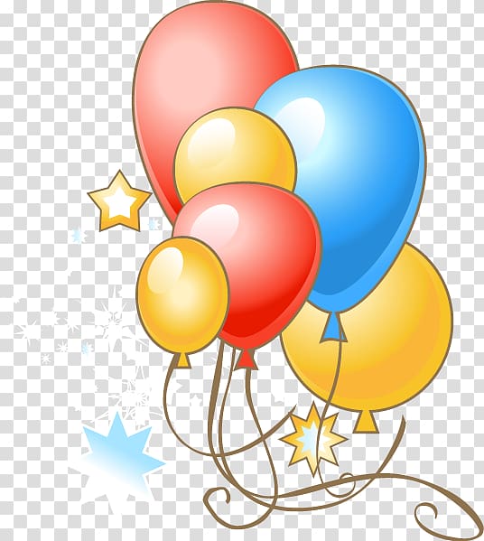 Brigadeiro Birthday cake Balloon, Cartoon hand colored balloons transparent background PNG clipart