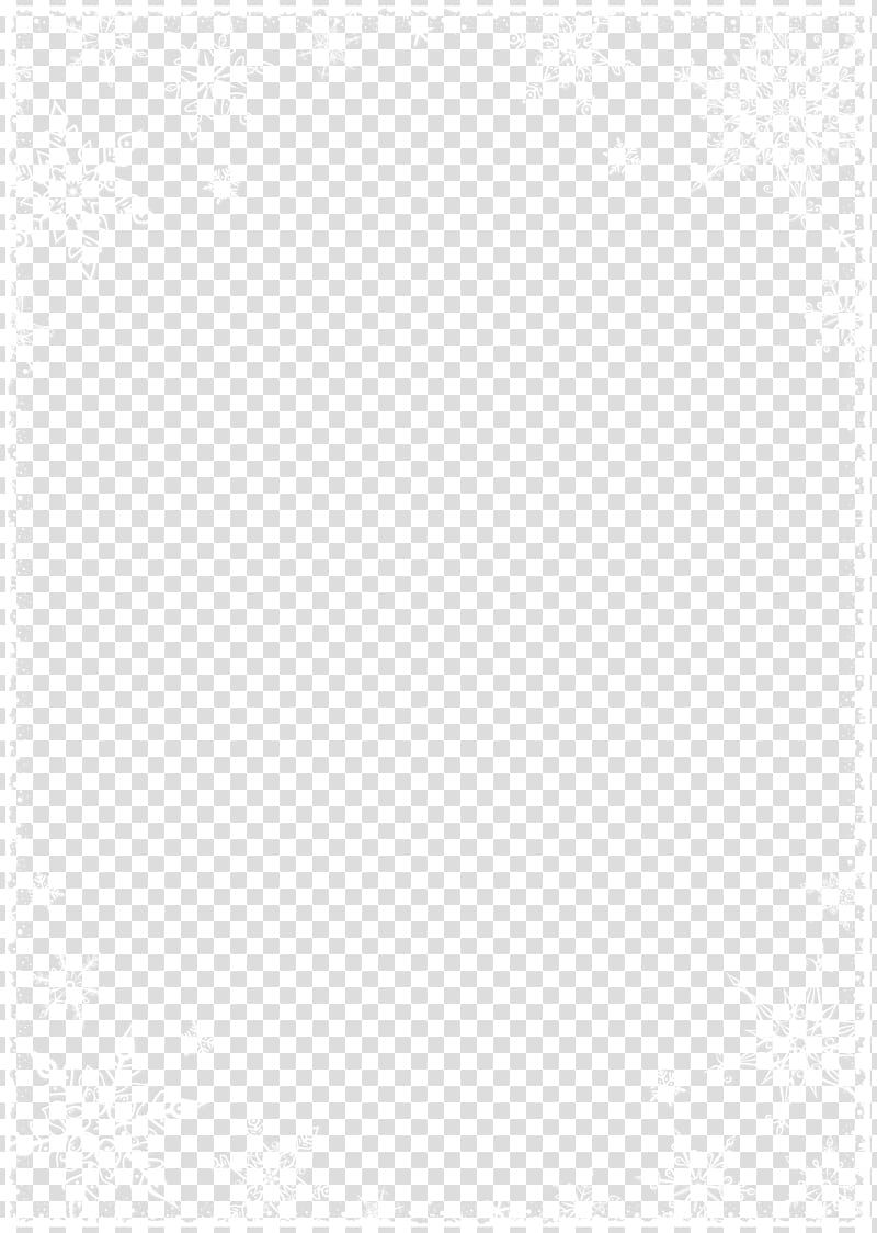 white flower border , Black and white Texture Shading, Snowflake Deco Border Frame transparent background PNG clipart