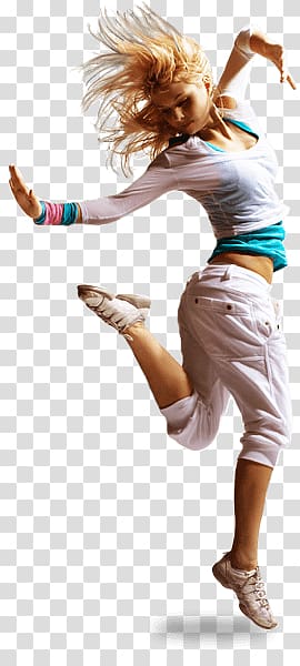 dancing woman wearing white crop top, Dancer Hip Hop Woman transparent background PNG clipart