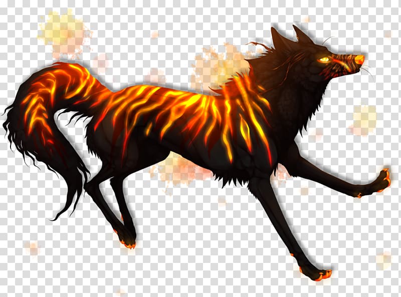 Gray wolf Demon Magic Canidae , demon transparent background PNG clipart