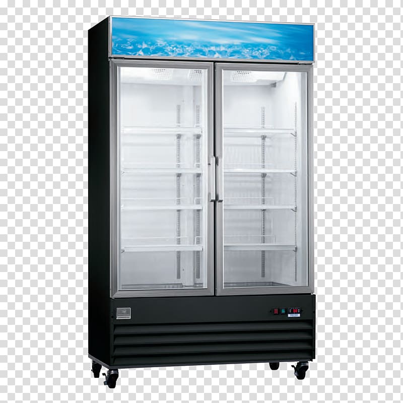Refrigerator Kelvinator Freezers Sliding glass door Auto-defrost, freezer transparent background PNG clipart