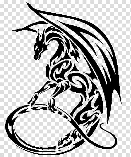 Tattoo artist Stencil Designs Dragon Sleeve tattoo, dragon transparent background PNG clipart