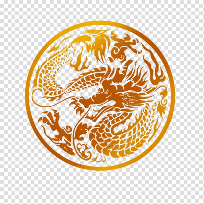 China Cryptocurrency Blockchain Chinese dragon Illustration, Gradient golden dragon transparent background PNG clipart