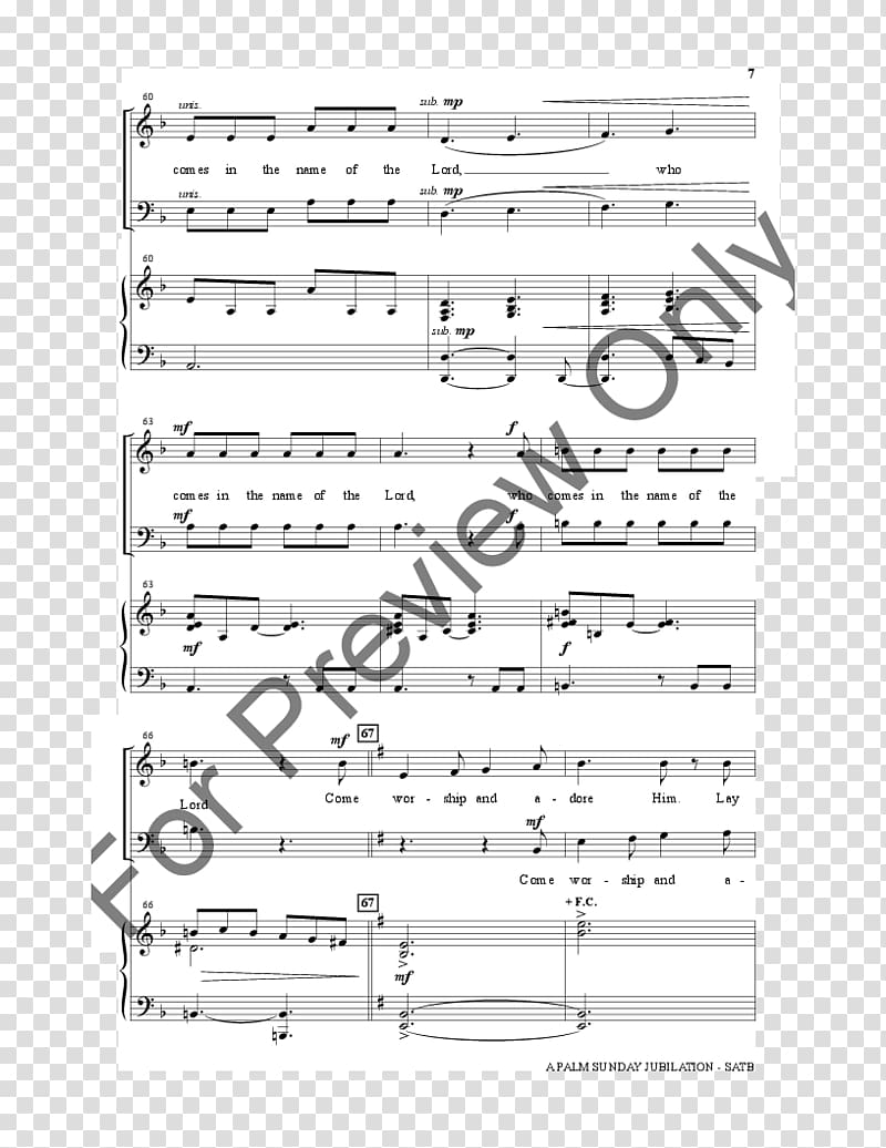 Sheet Music SATB J.W. Pepper & Son Choir Violin, jubilation transparent background PNG clipart