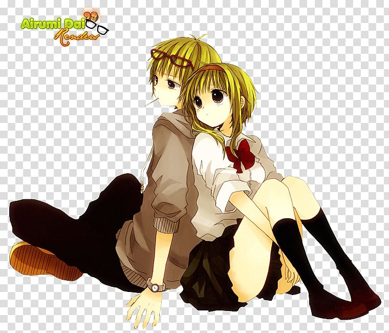 Megpoid Vocaloid Kagamine Rin/Len Song Crypton Future Media, anime twins transparent background PNG clipart