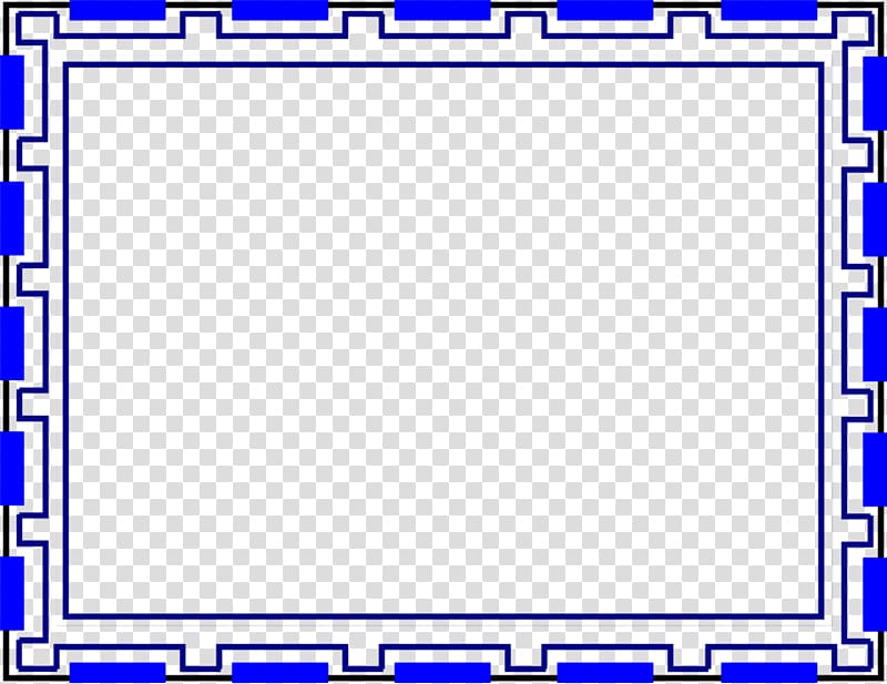 , Blue Border Frame transparent background PNG clipart