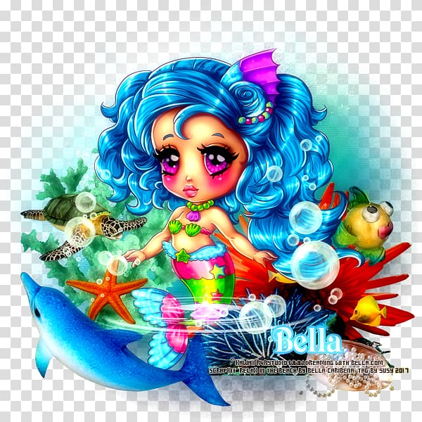 Graphics Illustration Doll Legendary creature Turquoise, relax beach transparent background PNG clipart