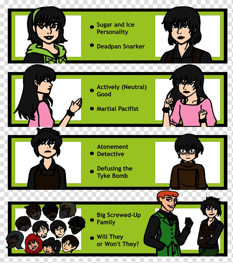 Comics Cartoon Human behavior Black hair, TV Tropes transparent background PNG clipart