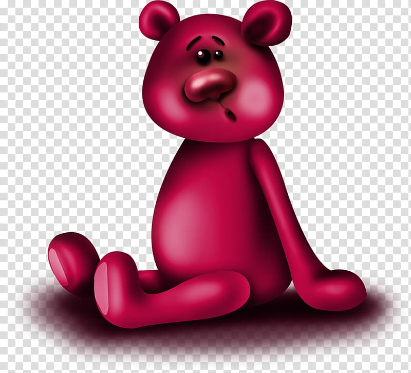 Teddy bear Red, Doll decoration material transparent background PNG clipart