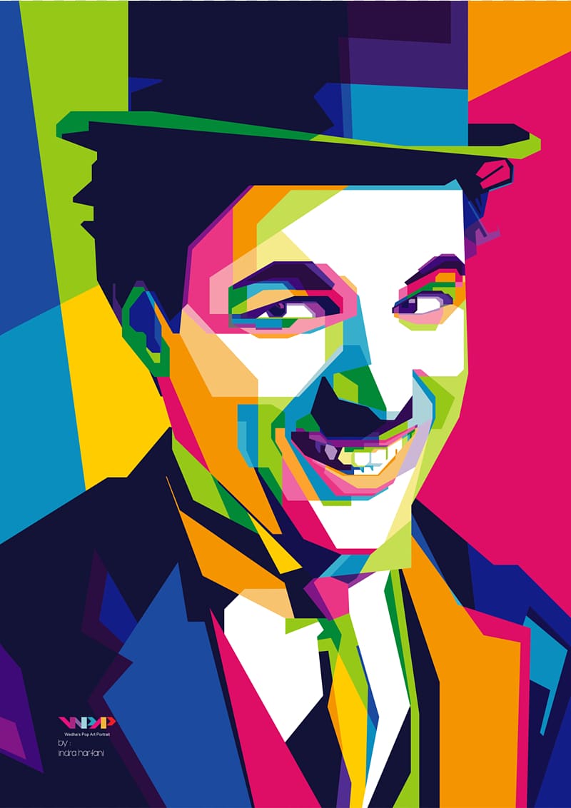 man wearing hat art, Charlie Chaplin Painting Poster Canvas Film, charlie chaplin transparent background PNG clipart