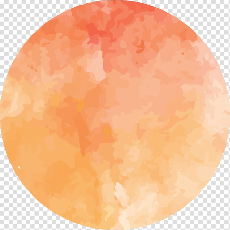 orange abstract illustration, Circle Watercolor painting Ink , Hand-painted abstract watercolor dot Planet transparent background PNG clipart