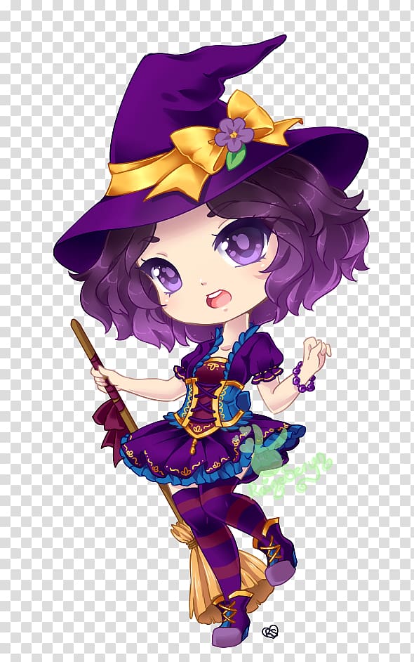 Chibi Drawing Art Witchcraft Kavaii, Chibi transparent background PNG clipart