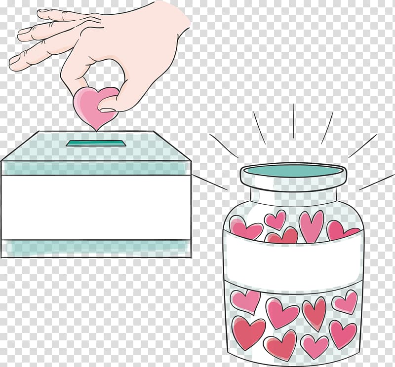 Donation box, Put love into the donation box transparent background PNG clipart