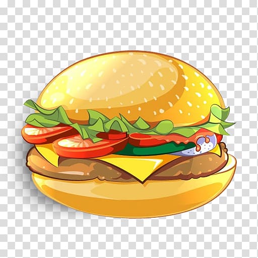 Hamburger Veggie burger Cheeseburger Drawing, burger king transparent background PNG clipart