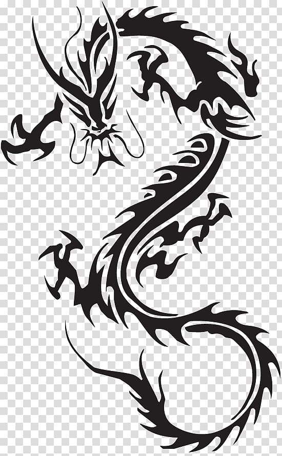 Black Dragon Graphic Sleeve Tattoo Chinese Dragon Tattoo