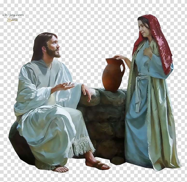 Samaritan woman at the well Sychar Bible Samaria John 4, youtube transparent background PNG clipart