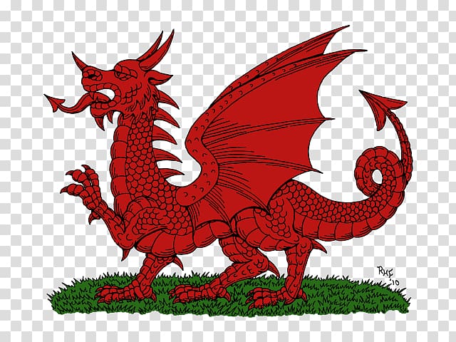 Flag of Wales Welsh Dragon King Arthur, dragon transparent background PNG clipart