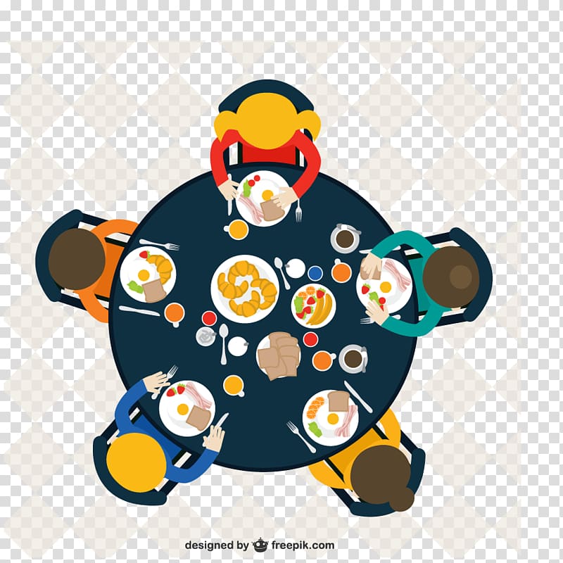 dinner table with food clipart no background