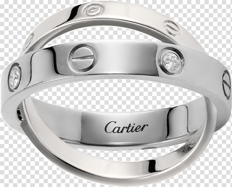 Cartier Wedding ring Love bracelet Diamond, Gold wedding transparent background PNG clipart