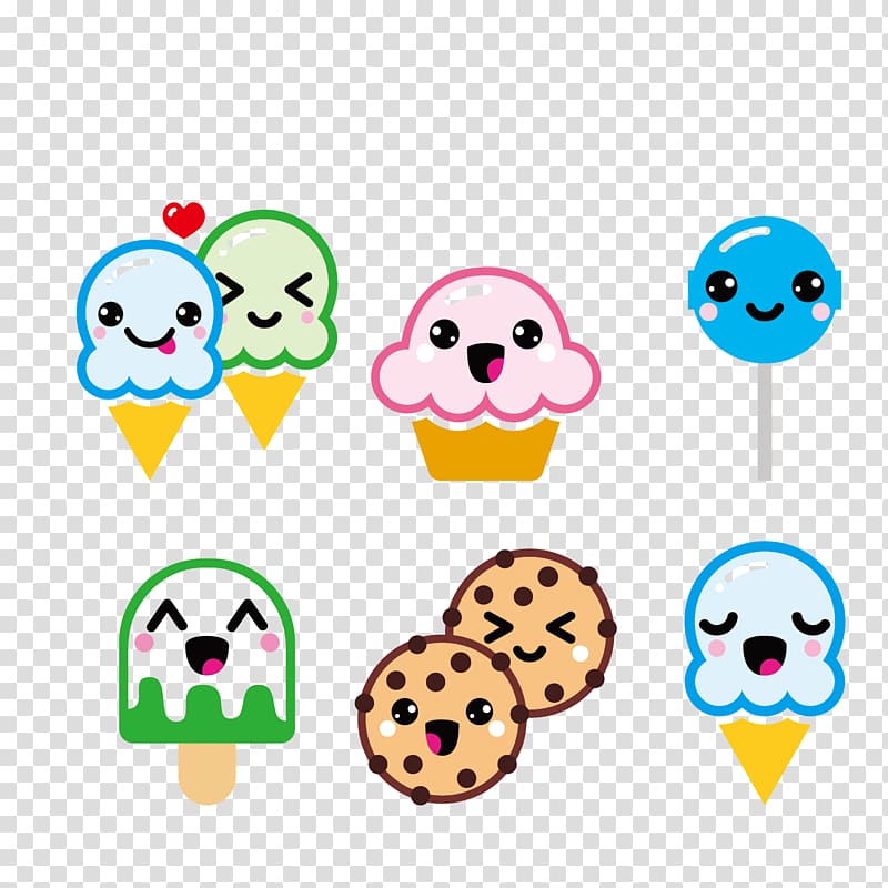 Ice cream Breakfast Lollipop Junk food Cupcake, cartoon cute ice cream illustration transparent background PNG clipart