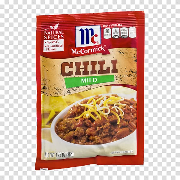 Gravy Chili con carne Chili powder Spice mix McCormick & Company, Spice Mix transparent background PNG clipart