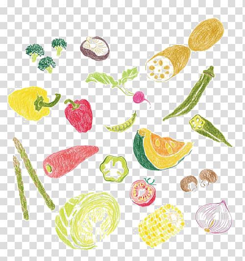 Vegetarian cuisine Fruit Vegetable Okazu Consommxe9, Hand-painted vegetable transparent background PNG clipart