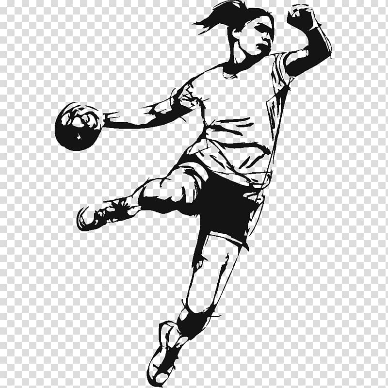 Handball graphics illustration, personalized car stickers transparent background PNG clipart