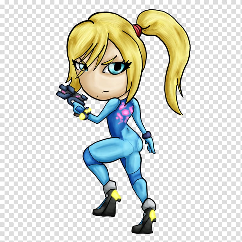 Work of art Samus Aran , Chibi transparent background PNG clipart