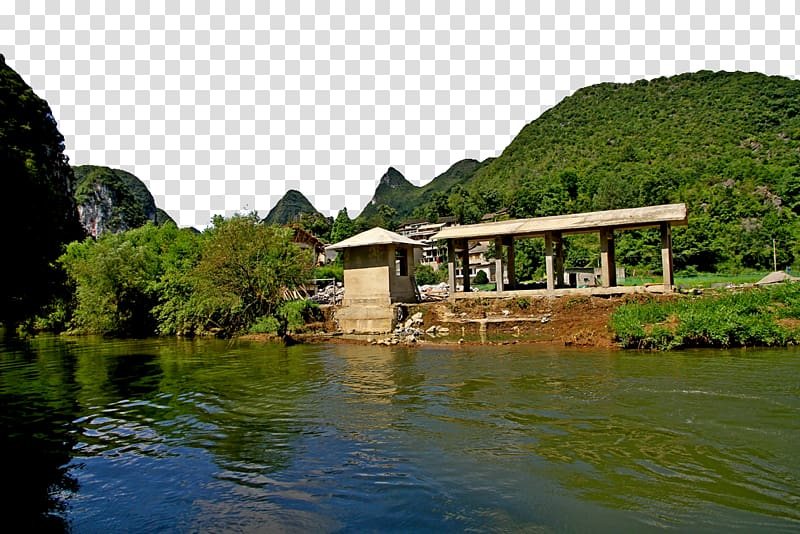 Water resources Canal Property Landscape Cottage, Guizhou Dragon Palace Scenic Area transparent background PNG clipart