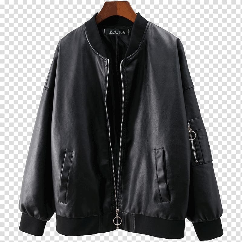 Leather jacket Coat Zipper Workwear, tmall taobao free creative design material transparent background PNG clipart