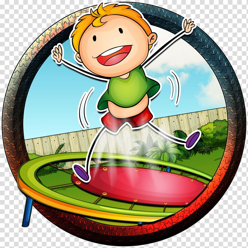 Cartoon Human behavior Character , Trampoline transparent background PNG clipart