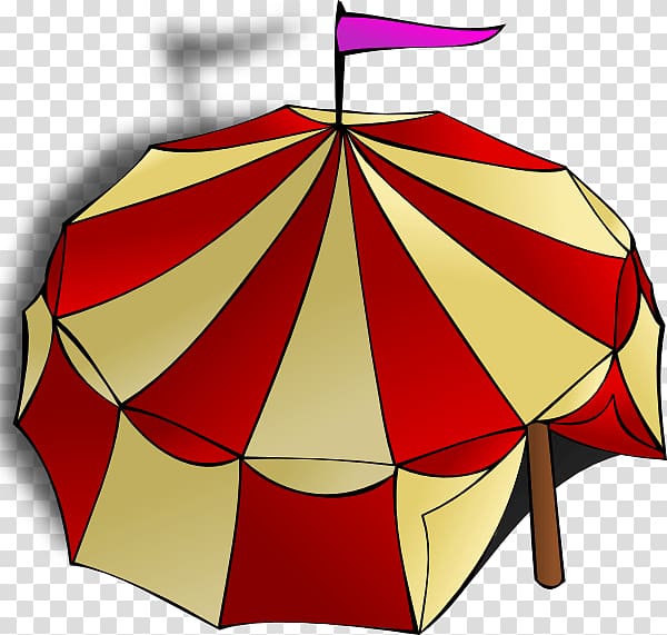 yellow and red carnival tent illustration, Circus Tent View From Top transparent background PNG clipart