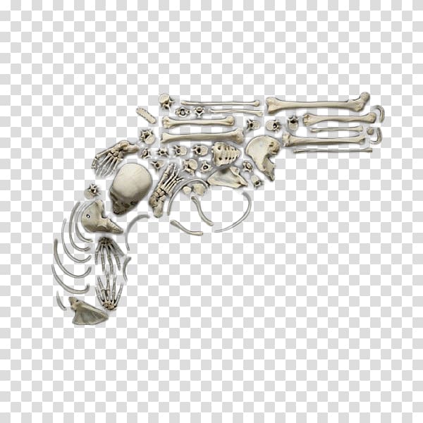 Jigsaw puzzle Revolver Human skeleton Pistol, Pistol skeleton puzzle transparent background PNG clipart