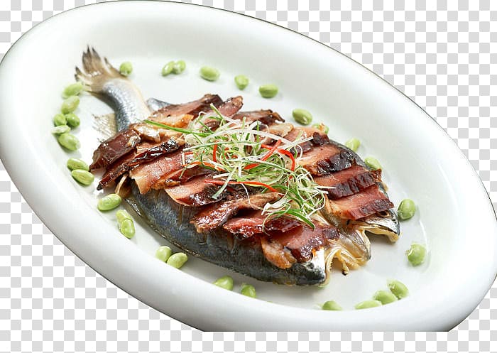Tataki Bacon XO sauce Steaming, Myanmar bacon steamed fish transparent background PNG clipart