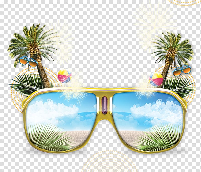 sunglasses and trees art, Sunglasses transparent background PNG clipart