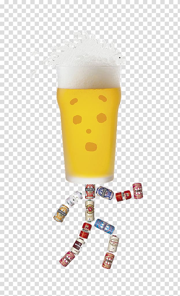 Beer Bottle Alcoholic beverage Drinking, Figure illustration of a beer bottle with a drunken character transparent background PNG clipart