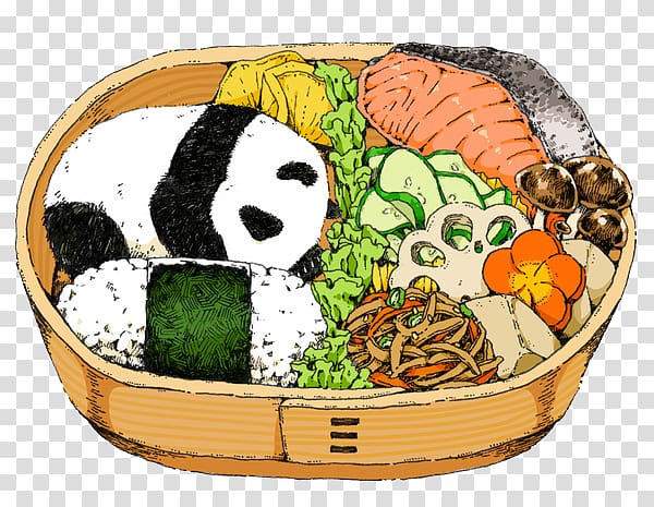 Bento Giant panda Food Illustration, Panda Food transparent background PNG clipart