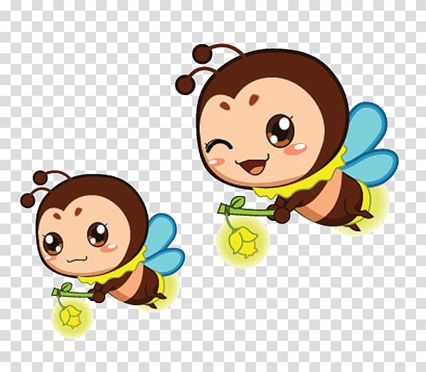 Flappy Firefly Light Firefly Cartoon, insect transparent background PNG clipart