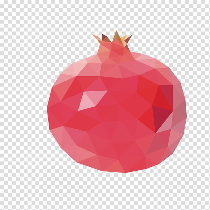 red seductive three-dimensional decorative pomegranate transparent background PNG clipart
