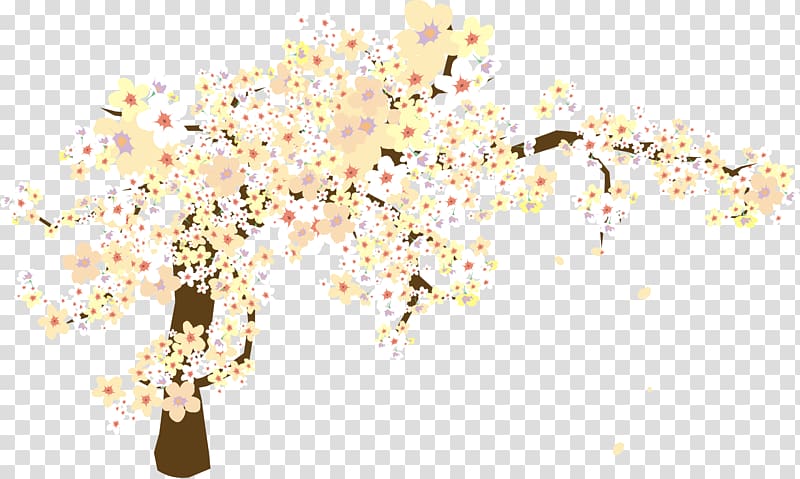 yellow and white cherry blossoms , National Cherry Blossom Festival, Cherry blossoms transparent background PNG clipart