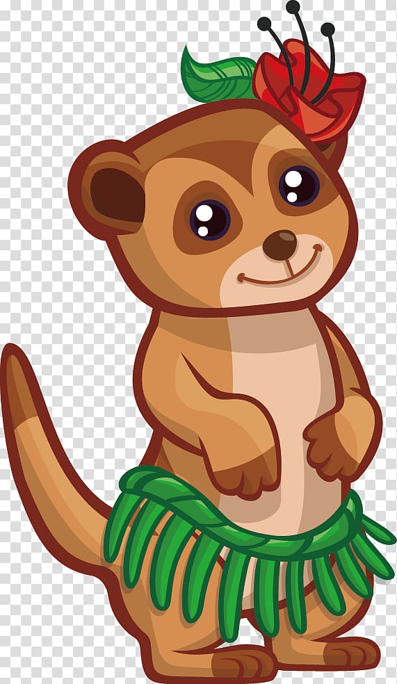 Meerkat T-shirt Raccoon Drawing Child, Dancing the hula Bear cartoon material transparent background PNG clipart