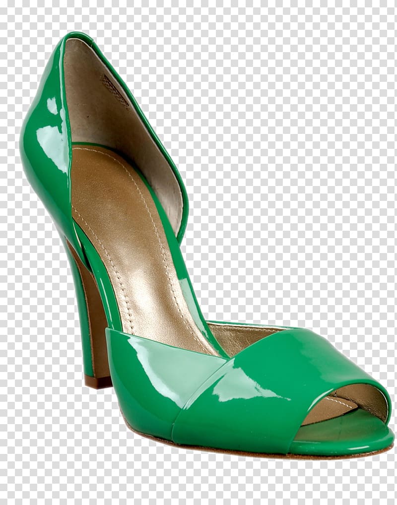 High-heeled footwear Shoe Boot Sandal, HD creative green heels transparent background PNG clipart