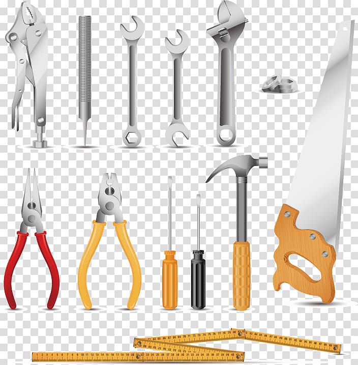 assorted-color carpentry tool sert, Hand tool Spanners , Hardware Tools transparent background PNG clipart