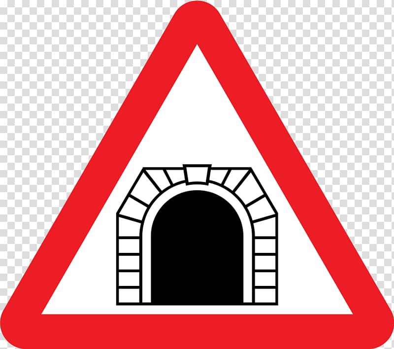 Warning sign Tunnel Traffic sign Road signs in Singapore, UK transparent background PNG clipart