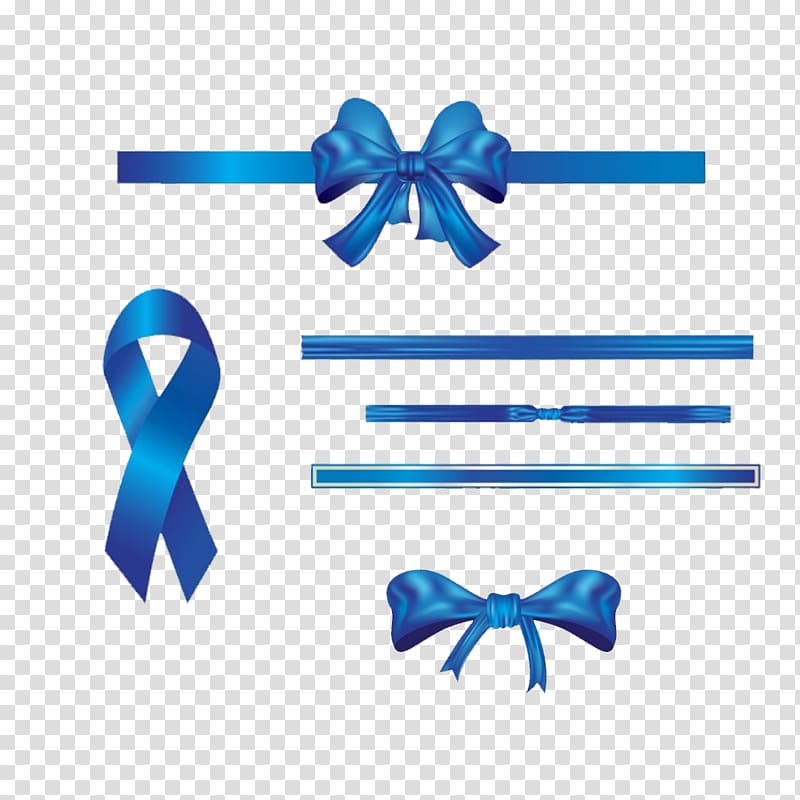 blue ribbon strap illustration collage, Blue ribbon Gift, Blue gift ribbon transparent background PNG clipart
