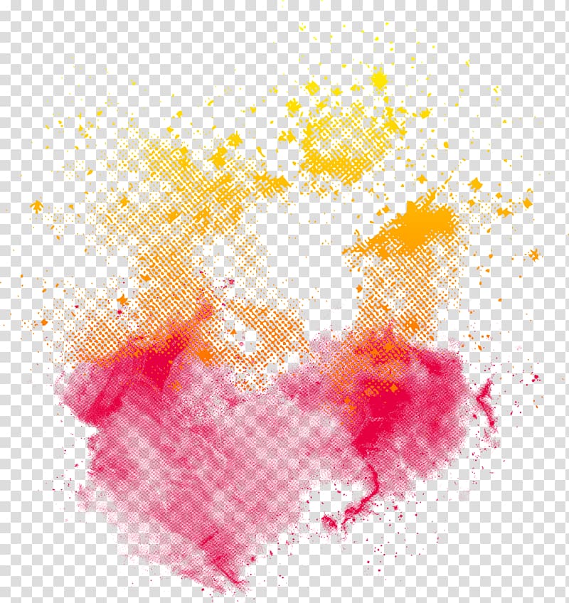 red, orange, and yellow abstract painting, Smoke Graphic design, Multicolored splash warm smoke-free matting transparent background PNG clipart