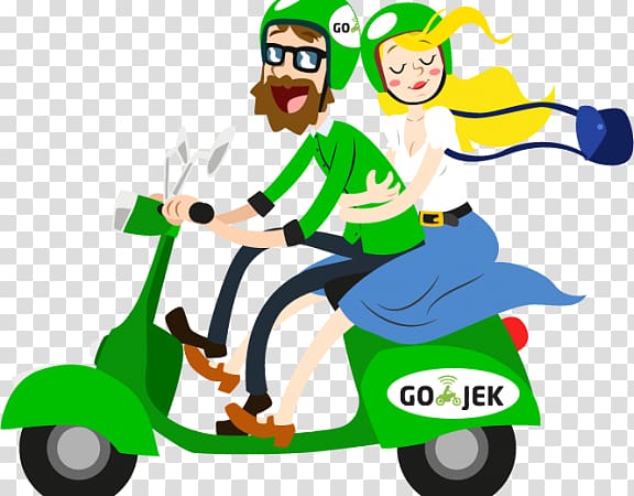 Go-Jek Indonesia Motorcycle taxi Motorcycle taxi, Go jek transparent background PNG clipart