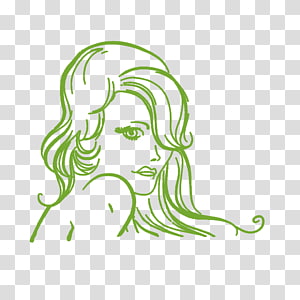 Portrait Drawing Illustration, Woman Line Drawing transparent background PNG clipart thumbnail